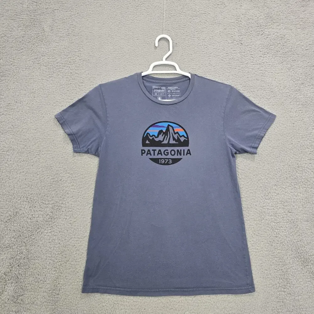 Patagonia Shirt Men's Medium Fitz Roy Scope Icon Organic Cotton Gorpcore Crew